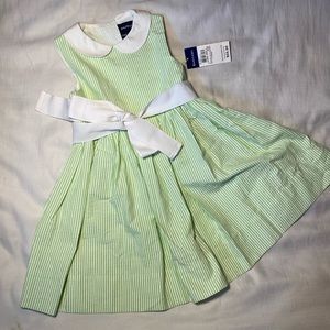 NWT Ralph Lauren toddler girls seersucker dress.